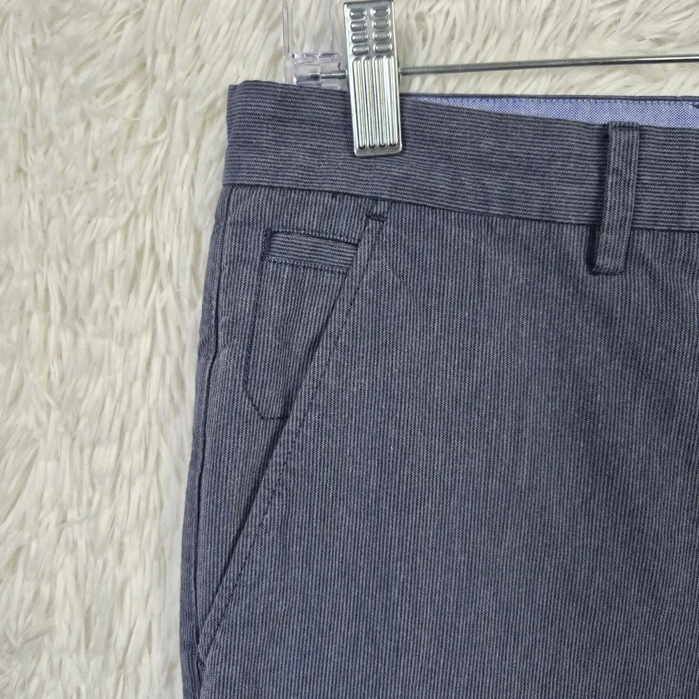 Banana Republic Pants Mens Kentfield‎ Straight Leg Slate Blue Micro Stripe 31x30